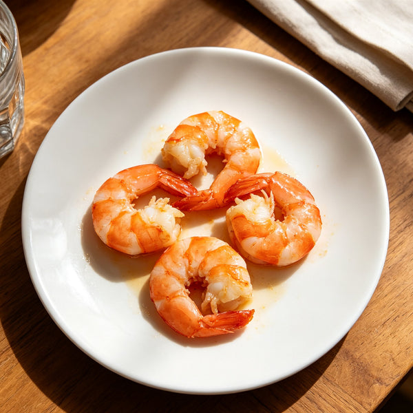 Cooked Jumbo Shrimp Ready to Serve