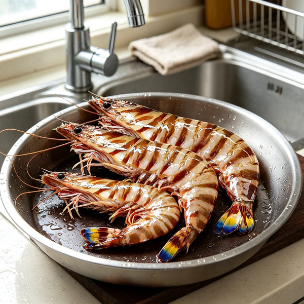 Fresh-Frozen Tiger Prawns for Grilling